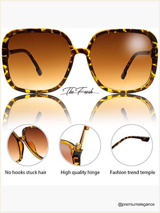 Oversized Square Cat Eye Hybrid Butterfly Sunglasses for Women main image 6